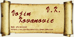 Vojin Kovanović vizit kartica